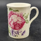 2 Crown Trent Coffee Mug Tea Cups Pink Peony & Pink Roses Bone China England
