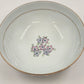Japanese Imari Porcelain White Serving Bowl Pink Flowers on Gold Field Footed 7"