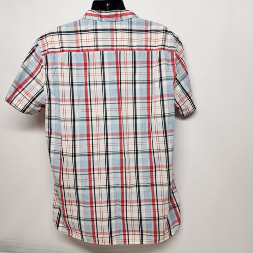 Tommy Hilfiger Men's Classic Fit Short Sleeve Cotton Plaid Shirt Size XL