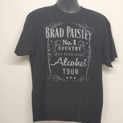 Tultex Brad Paisley No 1 Country Old Fashioned Alcohol Tour T-shirt Men's XL