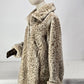 Dennis Snow Leopard Faux Fur Coat Medium Dennis Basso Mid Length Pockets Lined