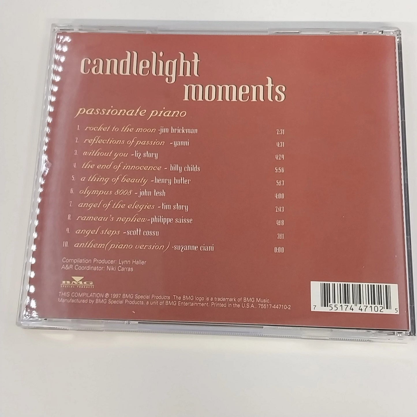BMG Candlelight Moments 4 CD Lot Romantic Piano Smooth Jazz Serene Sounds