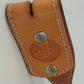 Brown Leather Basketweave Ranger Belt No Buckle 1.5" Marked 38 Vintage JJ Stamp