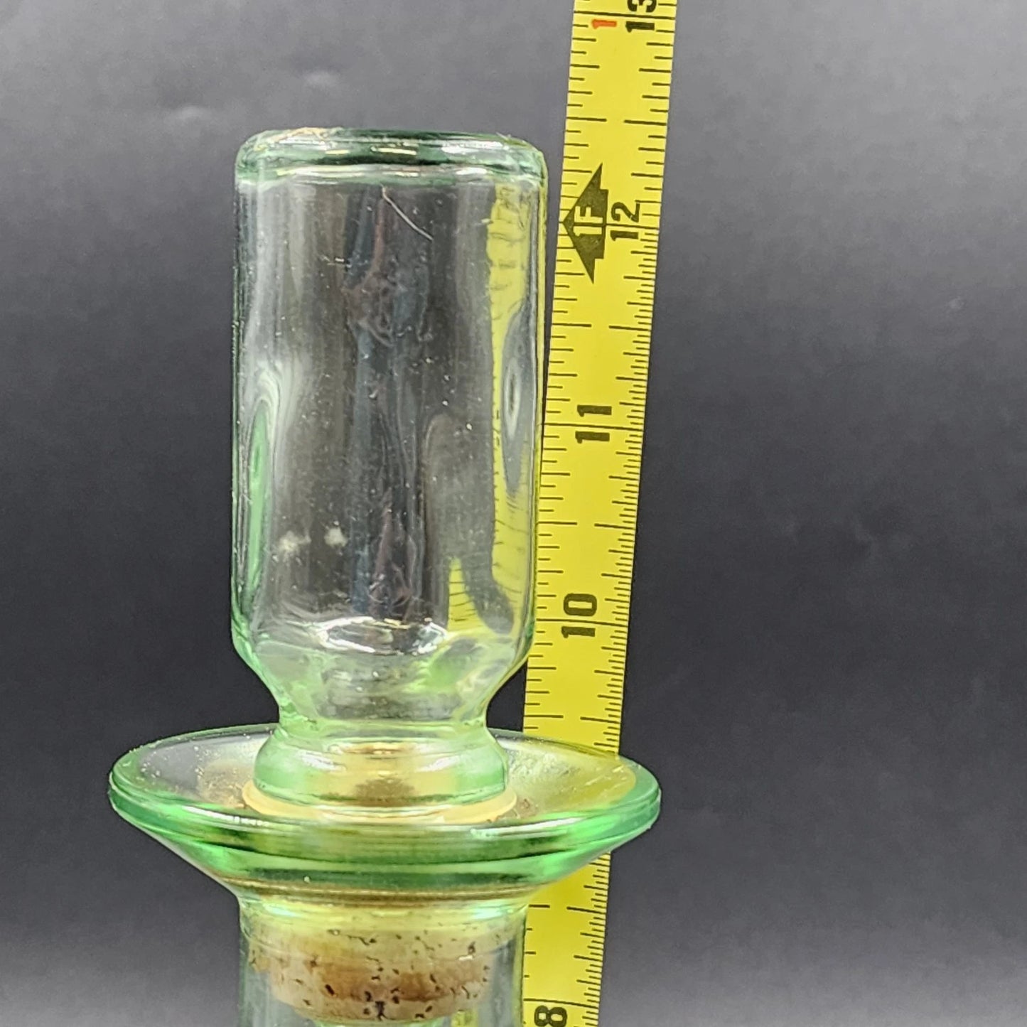 Old Fitzgerald Whiskey Decanter Flying Geese Glass Bottle Stuck Stopper