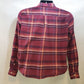 Joe Fresh Women Plaid Shirt Top Red Shades Button Down Long Sleeve Large Pockets