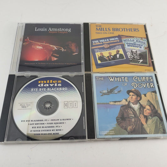 4 CDs of Jazz From Louis Armstrong Mills Bros Miles Davis & 2CD Various Artist
