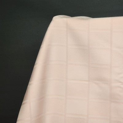 Rose Pink Rectangle Tablecloth with Square Striped Windowpane Design 60" x 82"