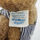 OshKosh B'gosh Teddy Bear Stuffed Plush Hickory Stripe Overalls 12" Vintage 1987