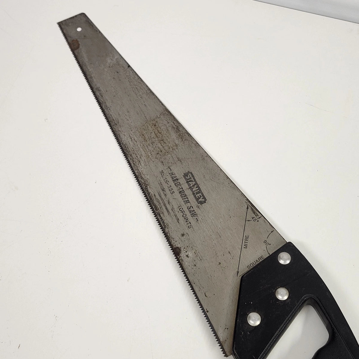 Stanley 15-355 Hard Tooth Saw 20" Crosscut Hand Saw 10 Point Vintage USA Tool