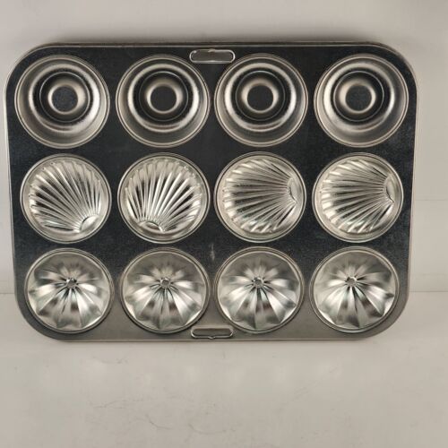 Metallic Pan Baking Mold Nonstick Cake 4 Shell 4 Donut 4 Ball Shaped Bake Goods