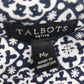 Talbots Pull-On Maxi Skirt Blue White Medallion Print Women's Medium Petite MP