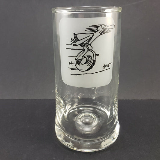 BC Caveman Drink Glass Vintage 1970s Hart Comic Strip Marathon Oil Gas Station