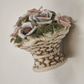 Handcrafted Italian Capodimonte Multicolor Floral Porcelain Decorative Art Vase