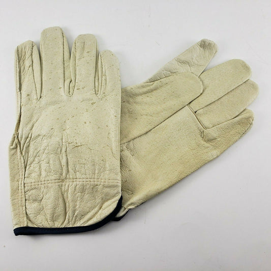 Grain Cowhide Split Leather Driver Gloves XL Straight Thumb 1 Pair Elastic Wrist