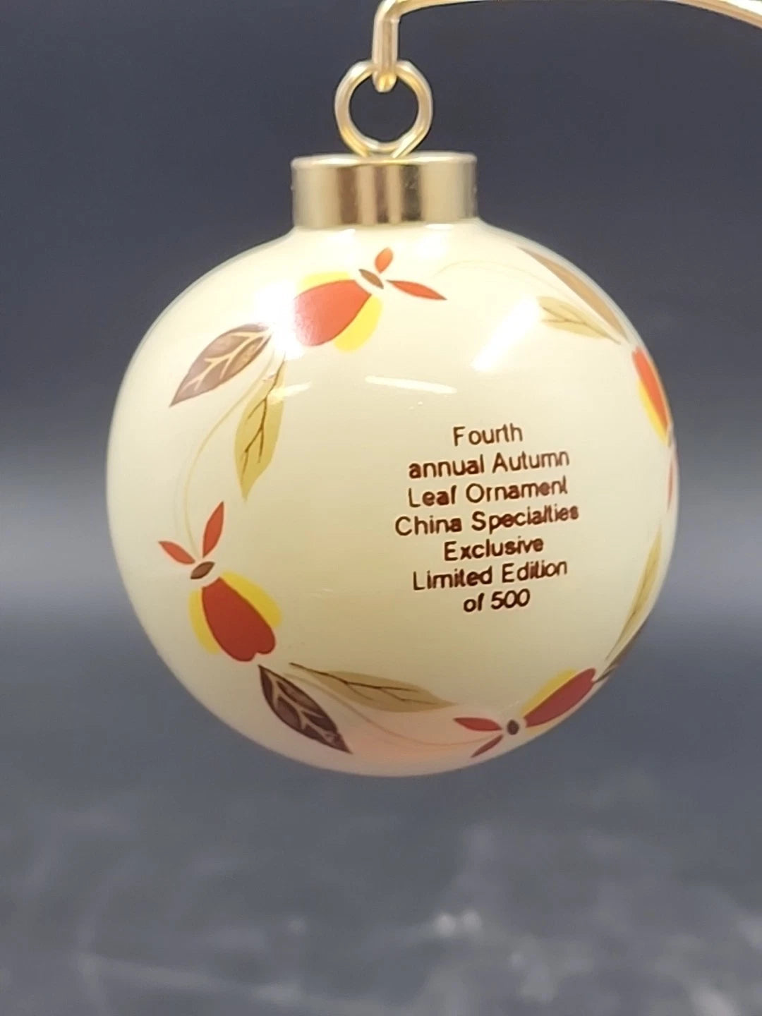 Autumn Leaf Merry Christmas Ornament 2000 China Specialties Exclusive Ltd Ed 500