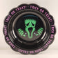 Frankenstein Ghost Face Cool Gear Halloween Black Plastic Candy Bowl 14" 2007