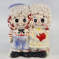 1976 Raggedy Ann and Andy Ceramic Planter 6" Bobbs Merrill Japan 4185 Vintage