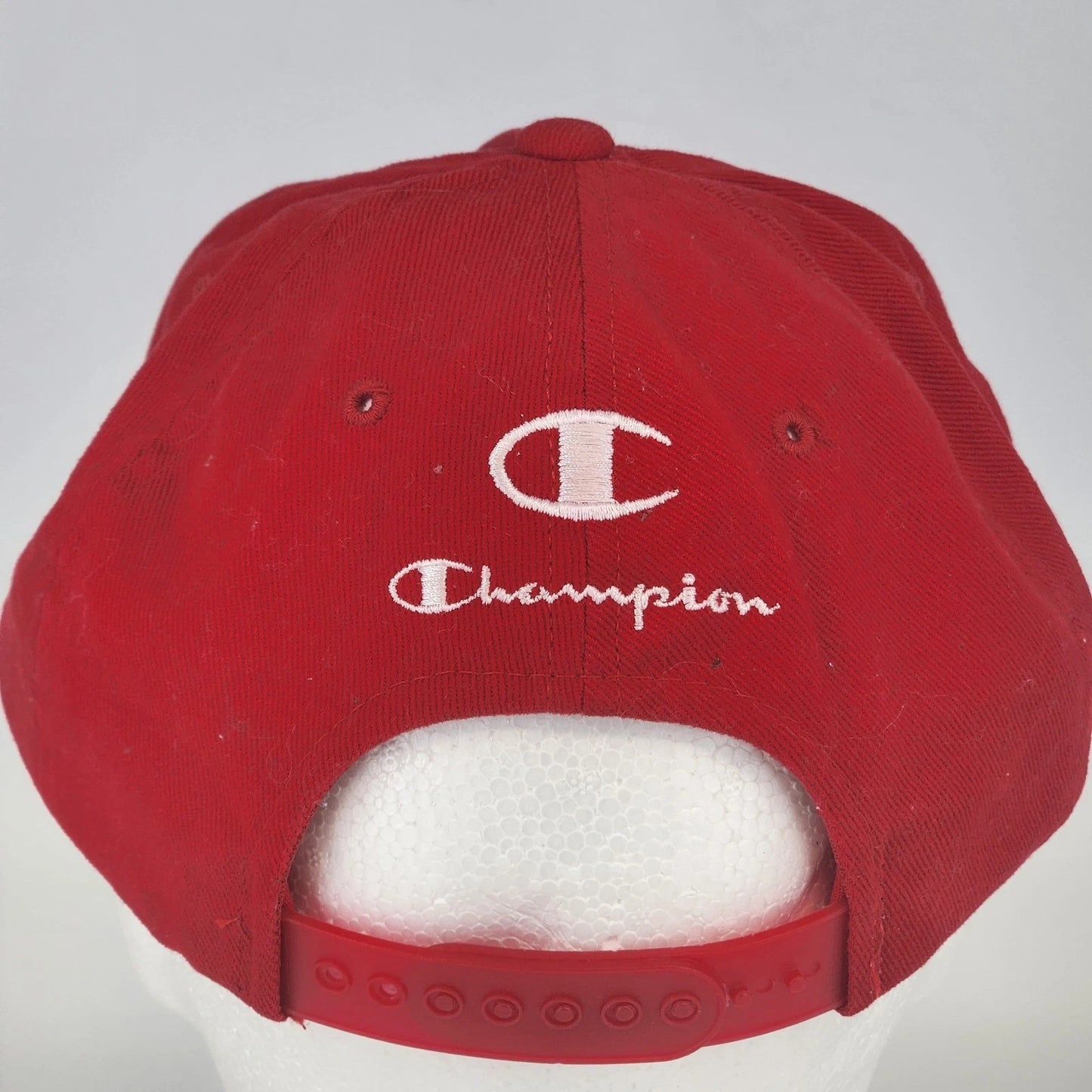 Wisconsin Badgers Snapback Hat 90s Champion Red NCAA Cap