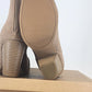 Karyn’s Collection Ankle Boots Womens 8 Brown Block Heel Zip Faux Leather Bootie
