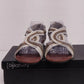 Relativity Cleo Metallic Silver Strappy Sandals Womens 8M