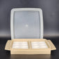 Tupperware Deviled Egg Keeper Container 723 2 Almond 16 Egg Carrier 12 Inch USA