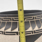 Laguna Pueblo Pottery Vase Bowl 7" Black White Heartline Deer Signed Lucario