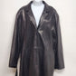 Eddie Bauer Lambskin Black Leather Coat Size XXL Polyester Lining Vintage