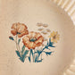 Treasure Craft Wildflower Oval Divided Tan Serving Dish 869/870 12" x 8" Size