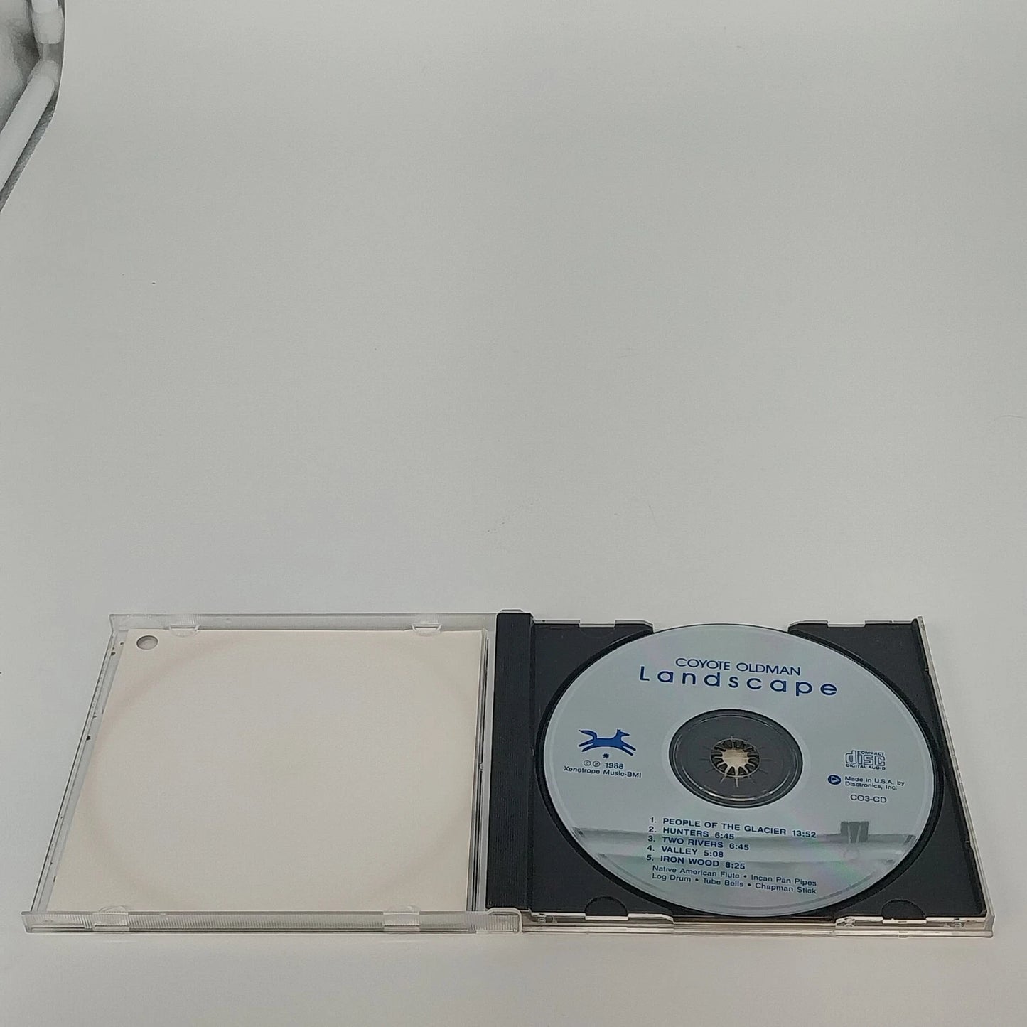 Coyote Oldman Landscape CD Native American Flute Incan Pan Pipe Ambient 1988 USA