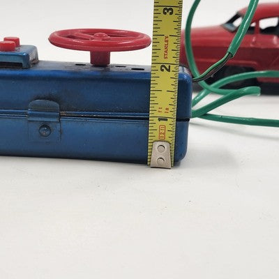 Metal Toy Police Car Red Light Electric Cable Controlled Not Working Japan 1955
