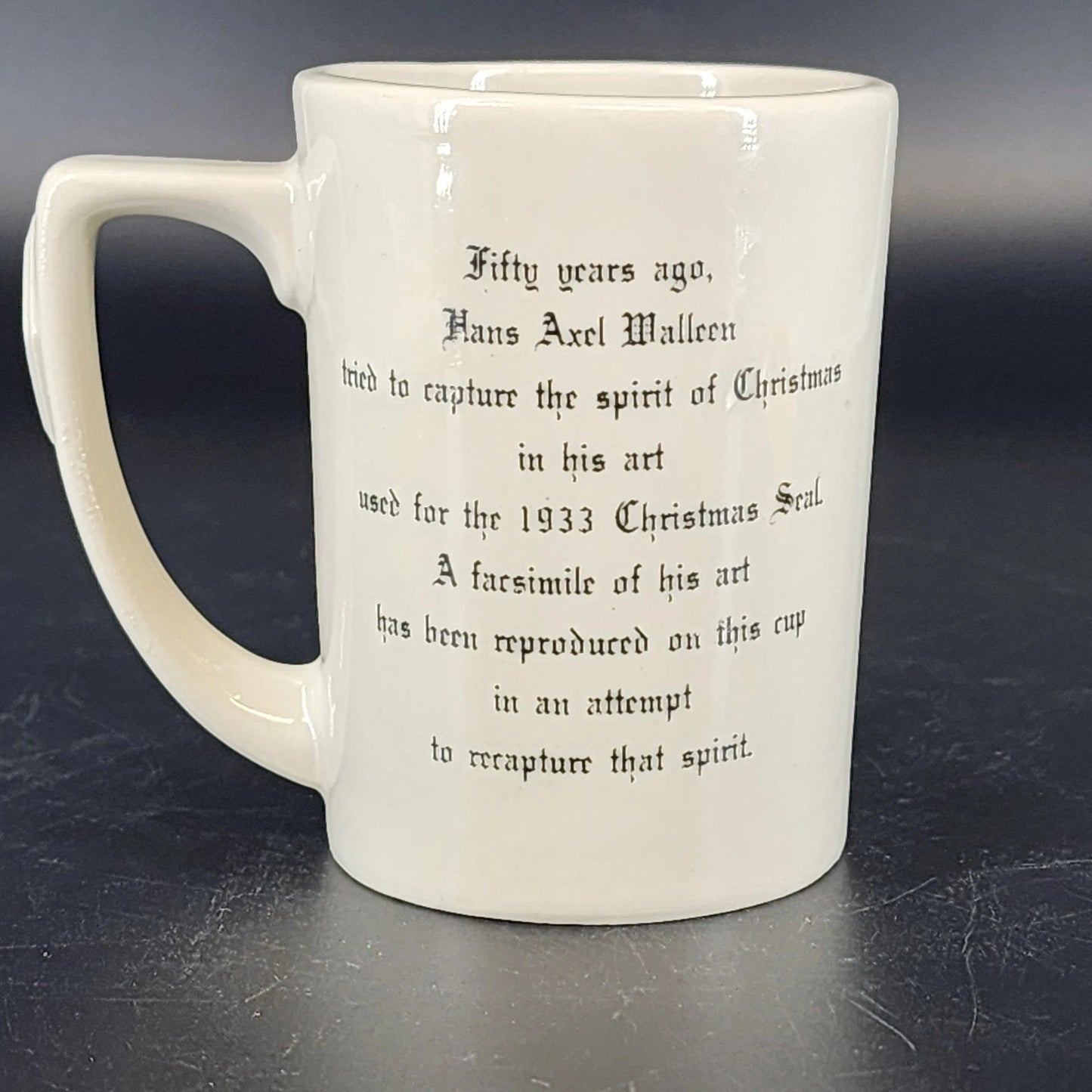 Hall China 1983 Christmas Mug Limited Edition 715/1500