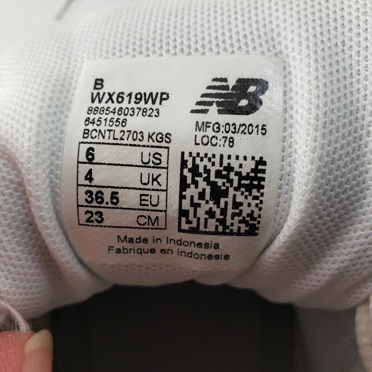 NEW BALANCE 619 Women's White Athletic Walking Training Shoes WX619WP Size 6