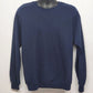 Athletic Works Men's Large Sweatshirt Fleece Ragland Crewneck Pullover Navy