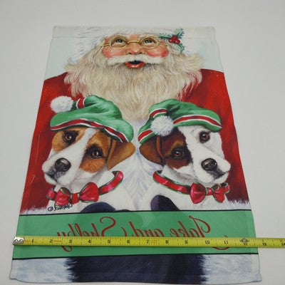 Set of 7 Animal Christmas Holiday with Snowman Mini Garden Flags Banner 12"x18"