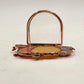 Stained Glass Pumpkin Tealight Holder Fall Apple Acorns 3D Decor Translucent Vtg