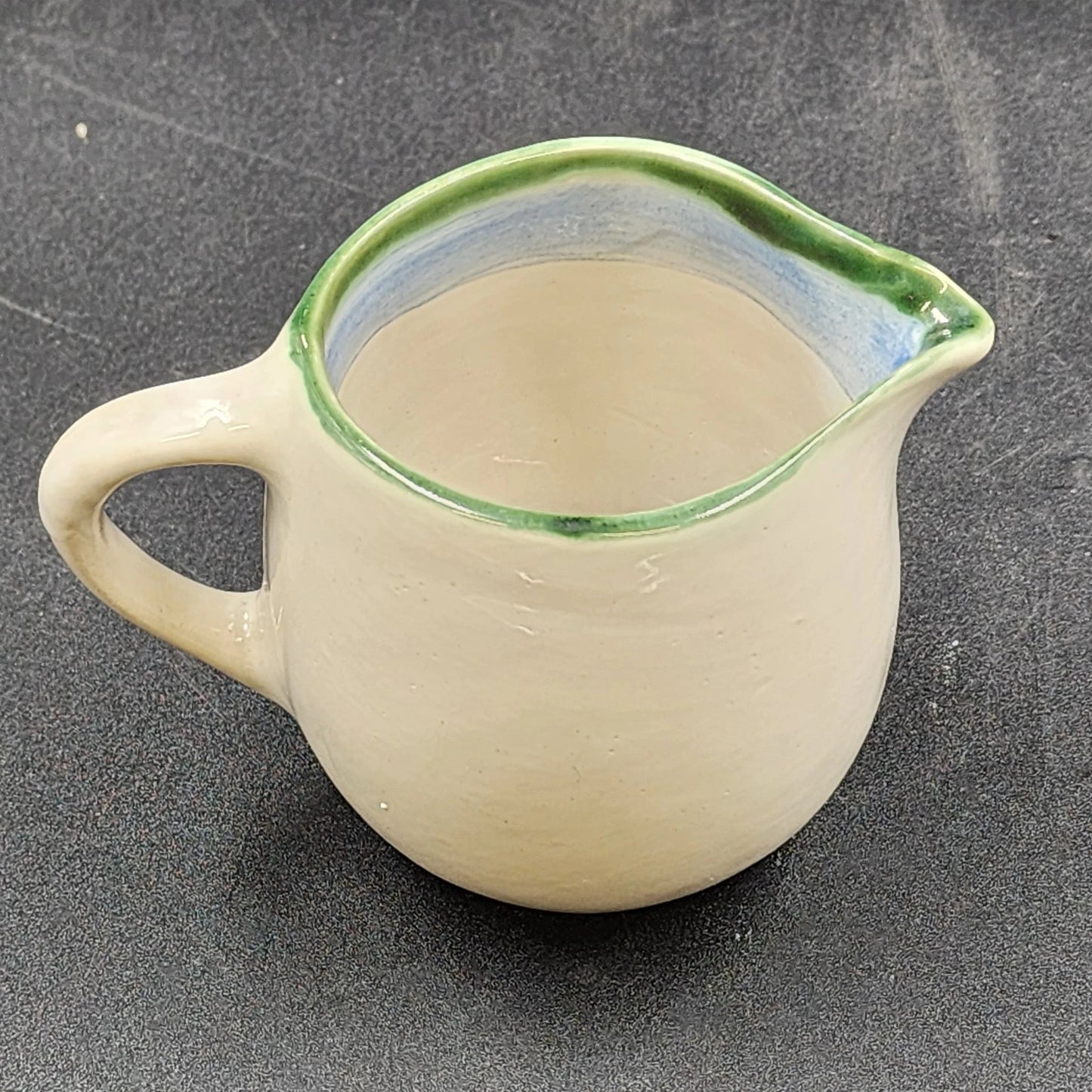 Hadley Pottery Oversize 12 oz Creamer 3.5" Blueberry Bouquet Hand-Painted Vtg