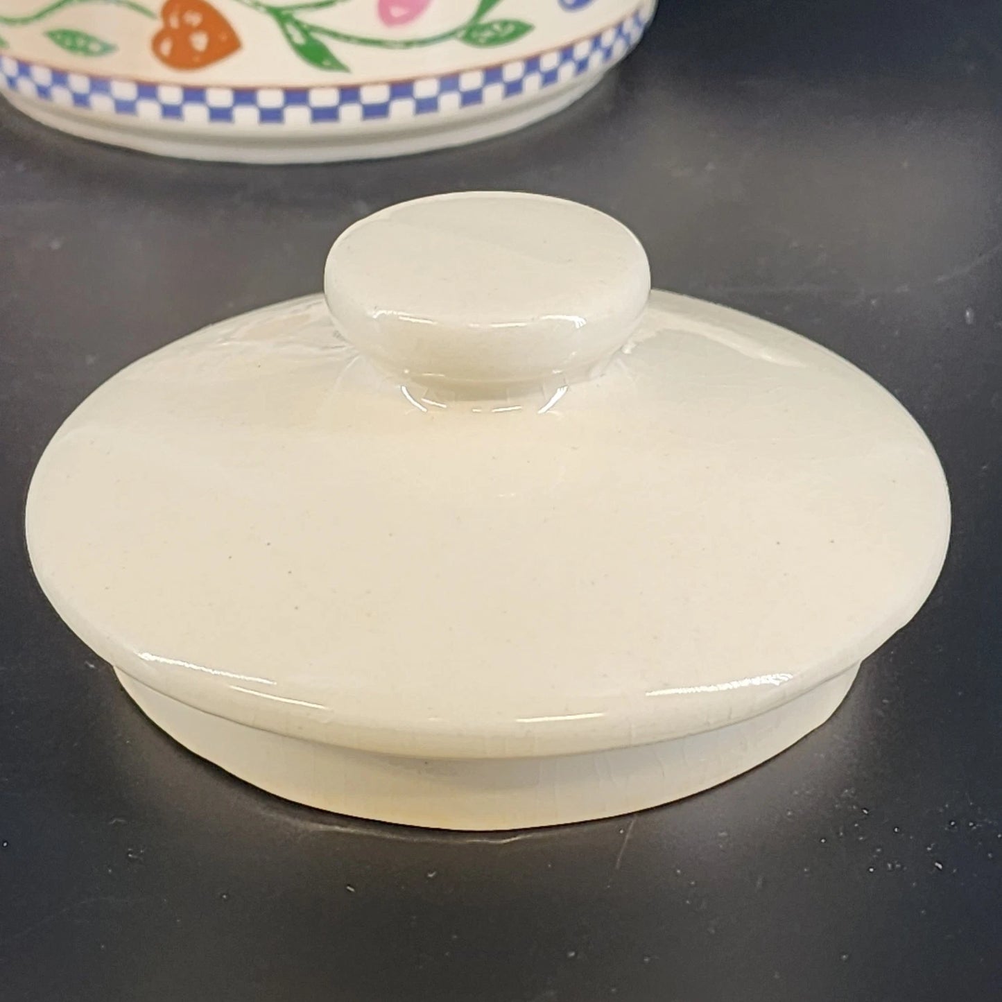 3 Trendition Hearts Delight Simmer Pots Ceramic Country Heart w Lids Crazed Vtg
