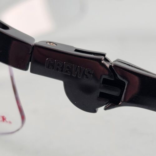 Crews Winchester 110 Safety Glasses Black Frames Clear Scratch Resistant Lens