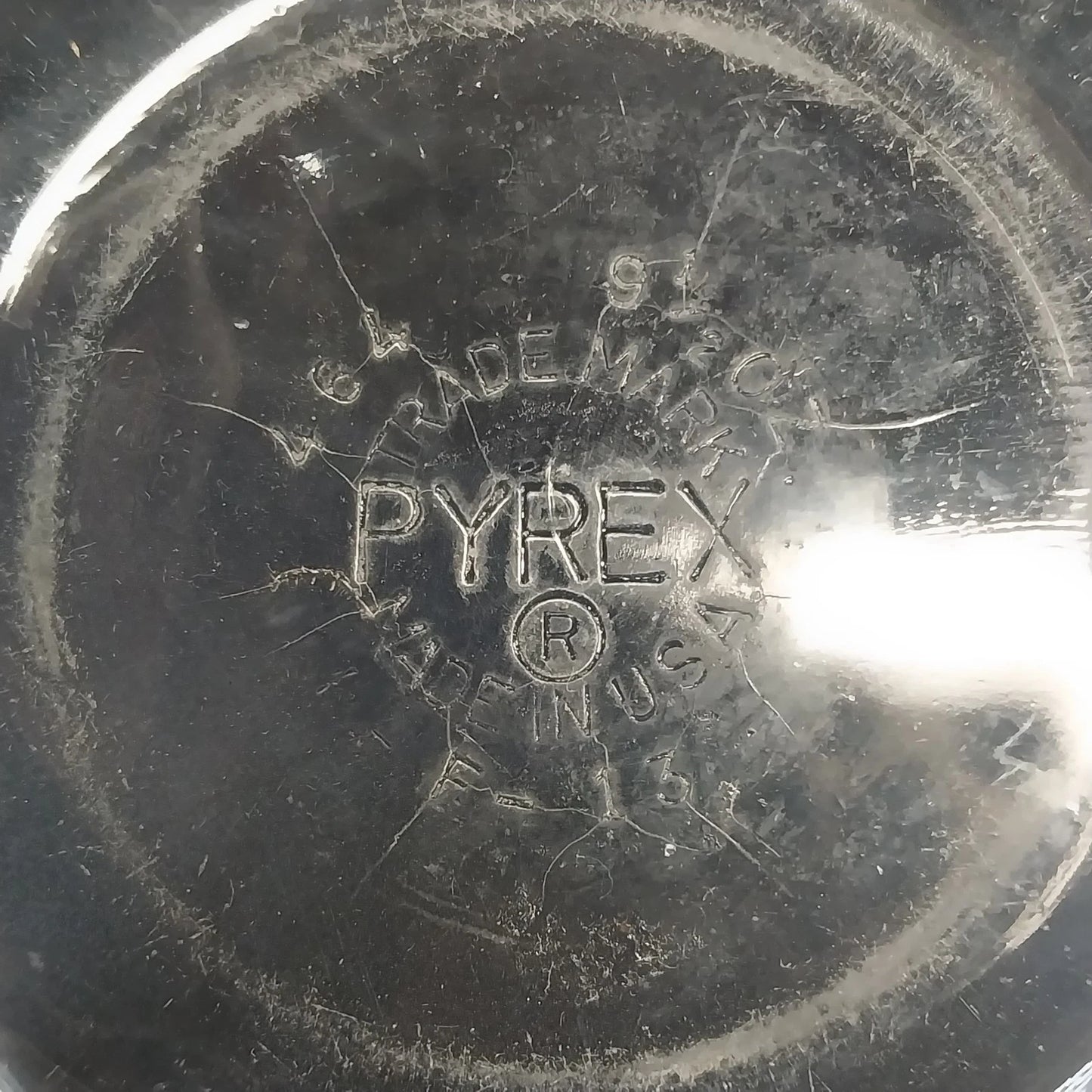 Pyrex 464 Clear Glass Custard Bowl Ramekin Scalloped Rim 10 oz 4.5" Vintage USA