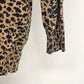 Nina Charles Women's Medium Leopard Print Wool Sweater Brown Animal Print Top