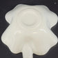Milk Glass Four Leaf Clover Bowl Lucky Shamrock Candy Dish Trinket Small Tray