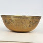 Chinese Solid Brass Engraved Bowl Dragon Phoenix Design 10"x4" MCM Vintage