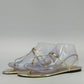 Newport News Sandals Gold T Strap Flat Easy Style Women's 7.5 All Man Made China