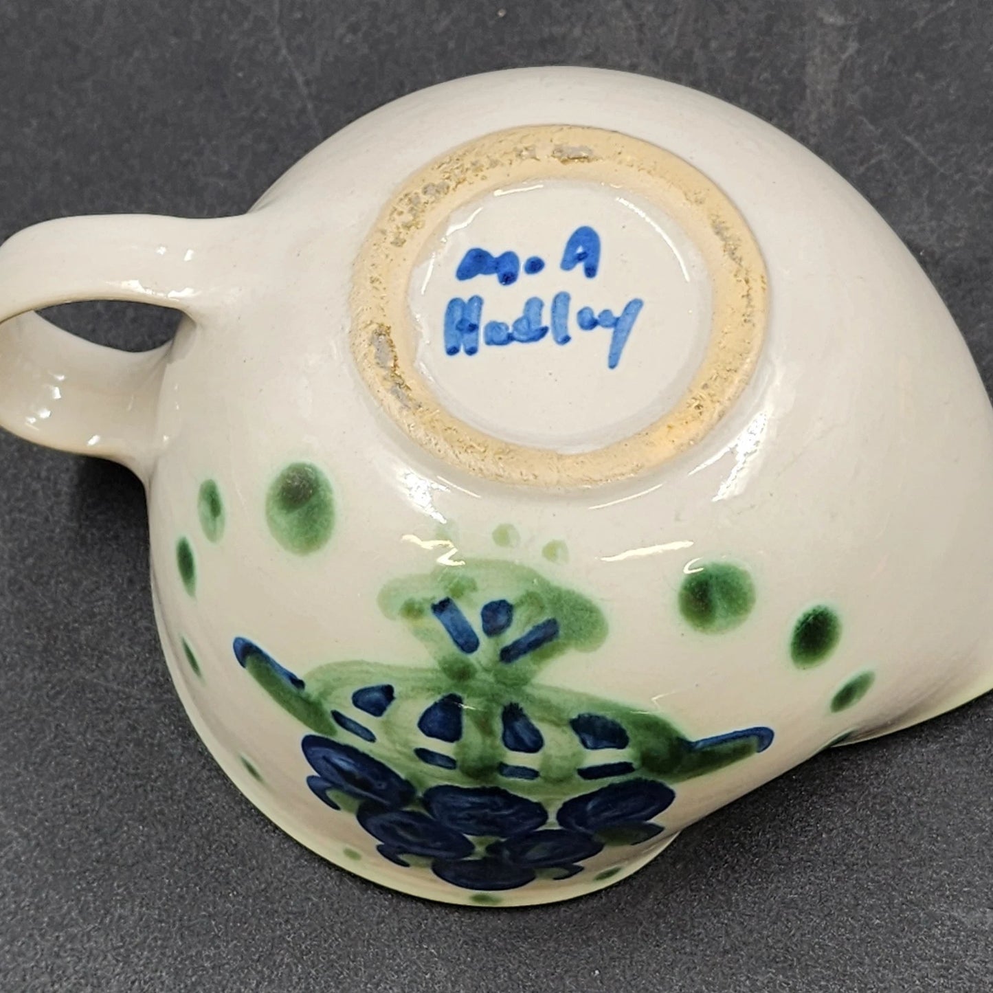 Hadley Open Sauce Boat Gravy Boat Blueberry Bouquet Hand-Painted Stoneware Vtg