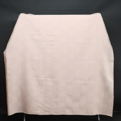 Rose Pink Rectangle Tablecloth with Square Striped Windowpane Design 60" x 82"