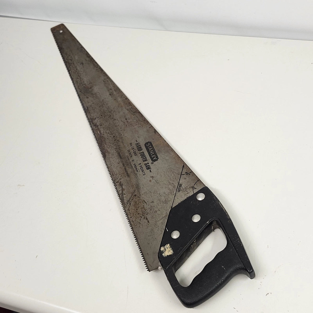 Stanley 15-350 Hard Tooth Saw 26" Crosscut Hand Saw 8 Point Vintage USA Tool