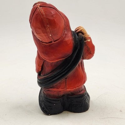 Orzeck Fire Fighter Figurine 7" Tall All American Fireman Ware MA Vintage 1982