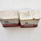Schilling Ground Cloves Curry Powder 1.25 Oz Spice Tins Red White 2pc Vintage