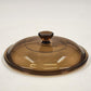 Amber Brown Replacement Round Lid Cover Pyrex V-2.5-C Vision 7.25" For Casserole