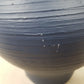 Vintage Blue Pottery Table Lamp Hand Painted Floral Electric Light